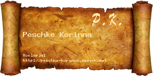 Peschke Korinna névjegykártya